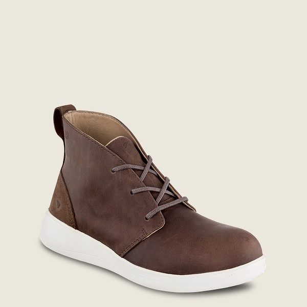 Botas de Trabajo Red Wing Mujer Marrom Oscuro - Zero-G Lite - Safety Toe Chukka - 692-LCYVHN